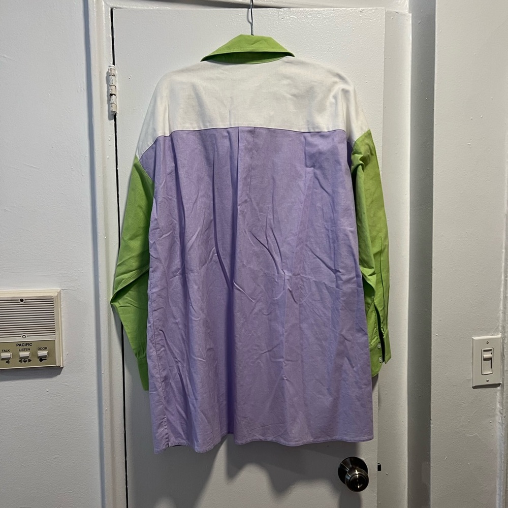 Charlie Holiday Romi Colorblock Button-Front Top - image 2